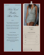 Noira Cowl Backless Mini Dress - Silver