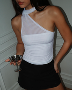 Nomi Strips Sheer Halter Top