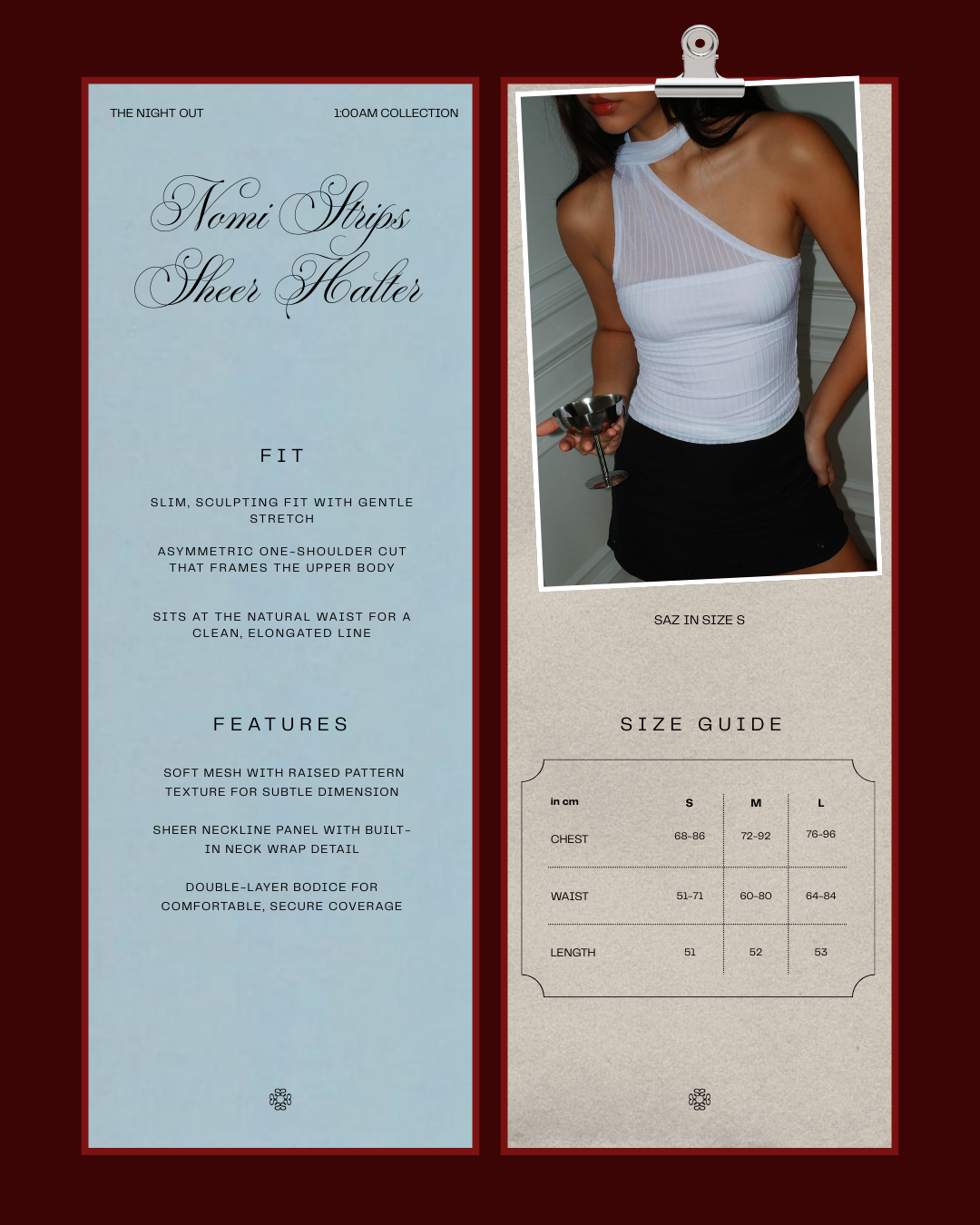 Nomi Strips Sheer Halter Top