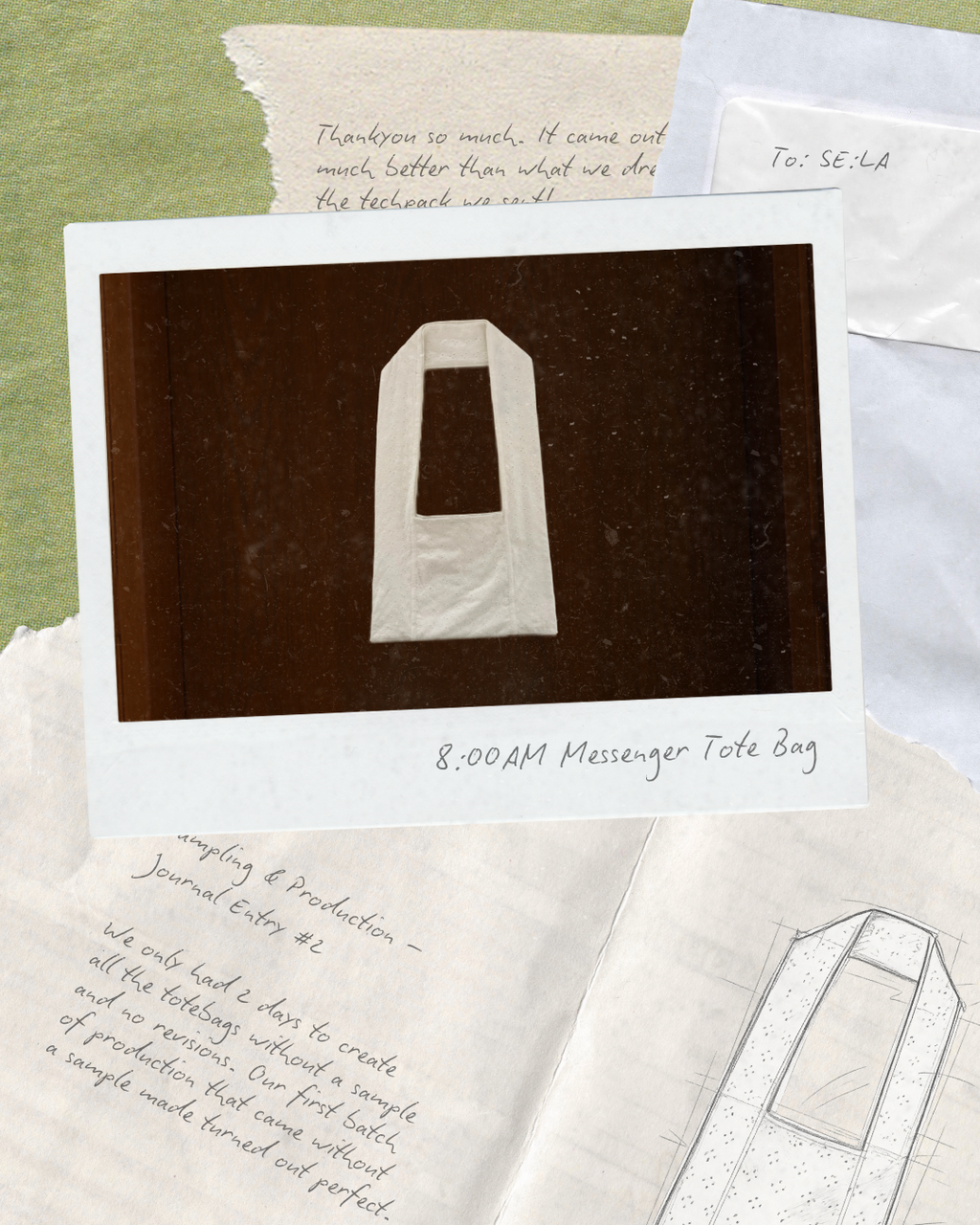 8:00AM Messenger Tote Bag