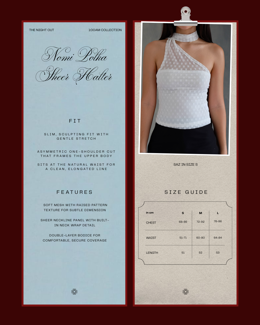 Nomi Polka Sheer Halter Top