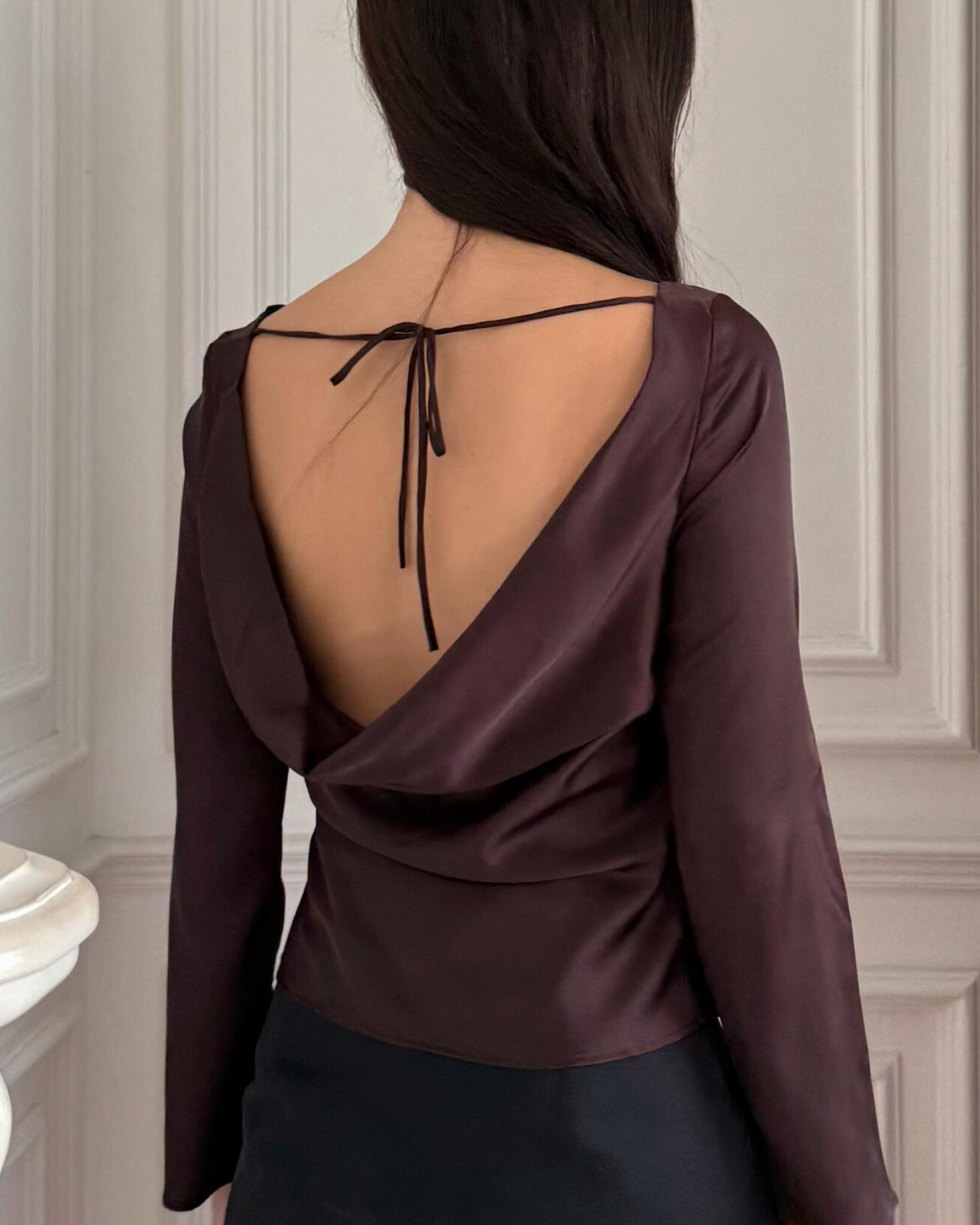 Verona Satin Low Back Top