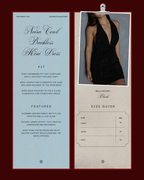 Noira Cowl Backless Mini Dress - Black