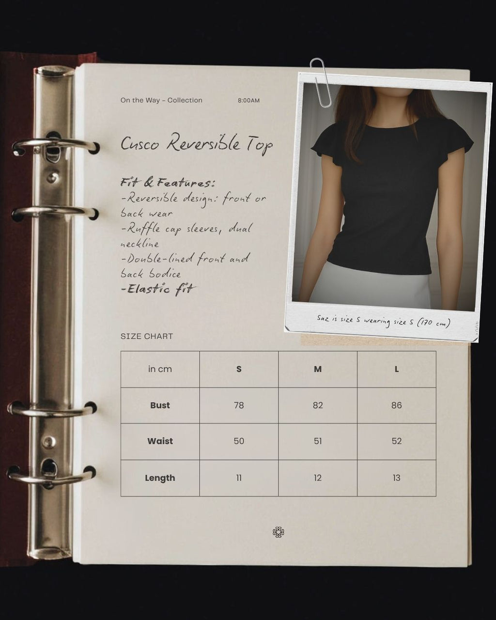 Cusco Reversible Top - Black