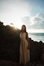 flores backless dress